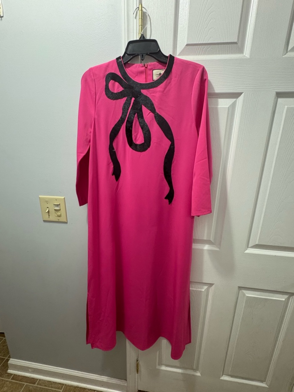 Tuckernuck Electric Pink Bow Jamie Dress Size XS